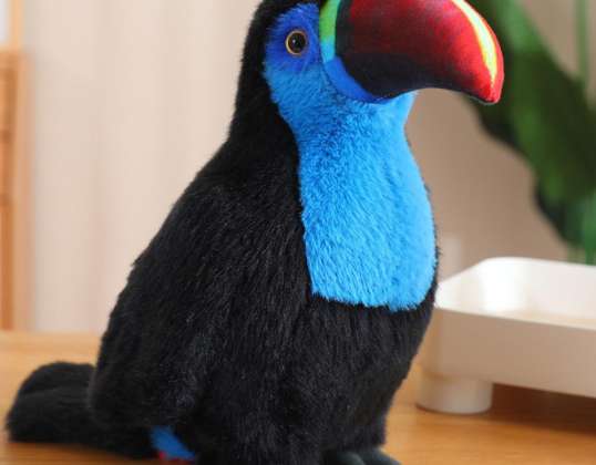 Plüschvogel Tukan Plüsch-Maskottchen Kuscheltier Blau 30cm
