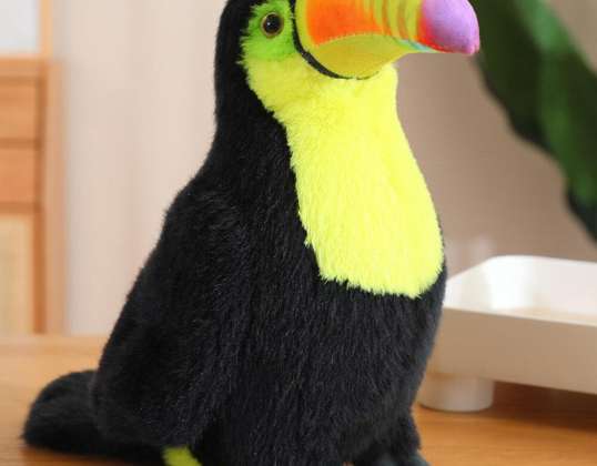 Plüsch Tukan Vogel Plüschtier Maskottchen Kuscheltier Gelb 30cm