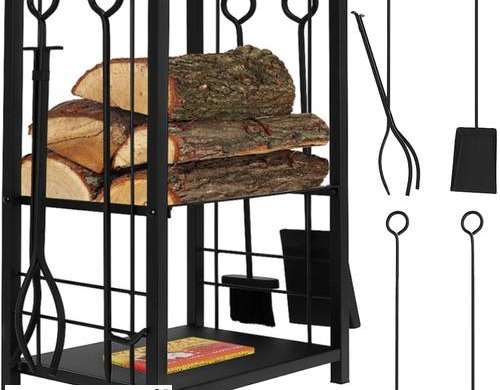 Support à bois avec accessoires PK011