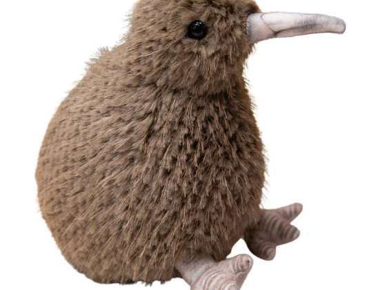 Plüschvogel Kiwi Plüsch Maskottchen Kuscheltier Dunkelbraun 17cm