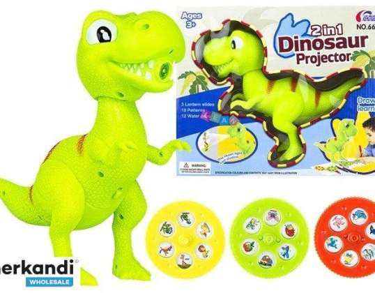 Proyector de dinosaurios 2 en 1