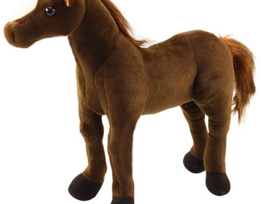 Plüsch Pferd Plüsch Maskottchen Kuscheltier Dunkelbraun 40cm x 37cm