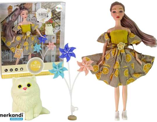 Emily Doll with Windmill Kitten for Kids