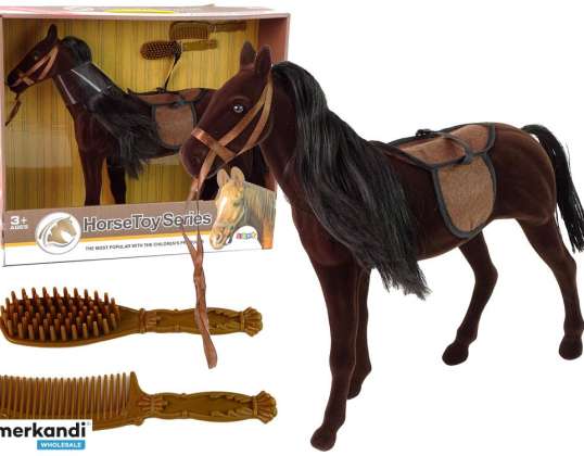 Horse figurine brown combing accessories
