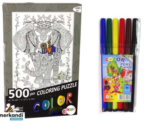 Malpuzzle 500 Teile Elefant