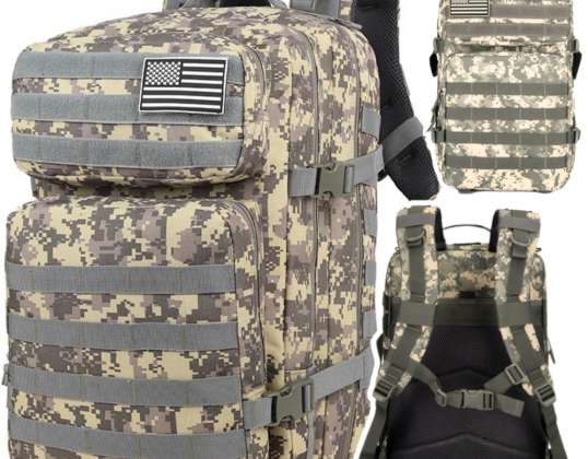Mochila Táctica Militar Gris 40 60L