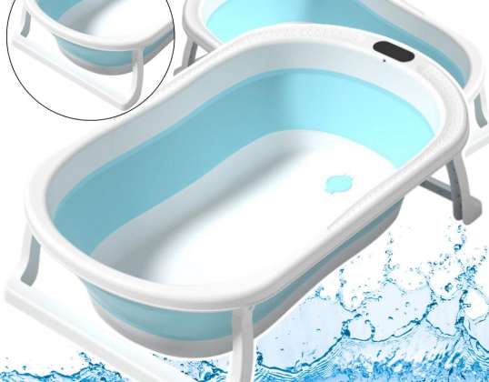 Opvouwbaar bad antislip voetjes blauw