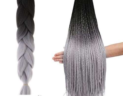 Synthetische Haare Ombre Zöpfe sch/sch W10345