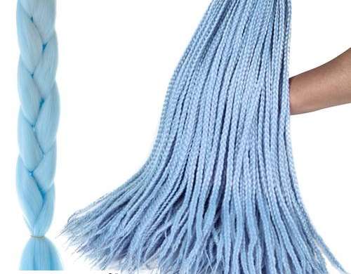 Synthetic Hair Braids Blue