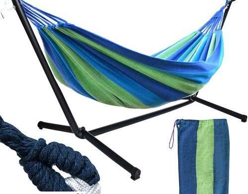 Hamac de jardin 200x150cm avec cadre