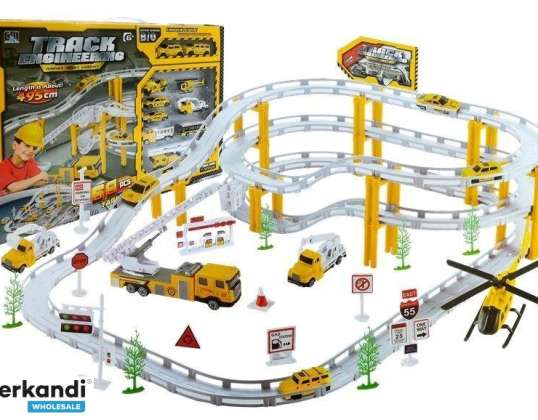 Rail Racing Car Track Metaliniai automobiliai 12km/val