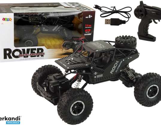 Pojazd RC Rover 1:16 Auto Czarne Zdalnie Sterowane Na Pilot