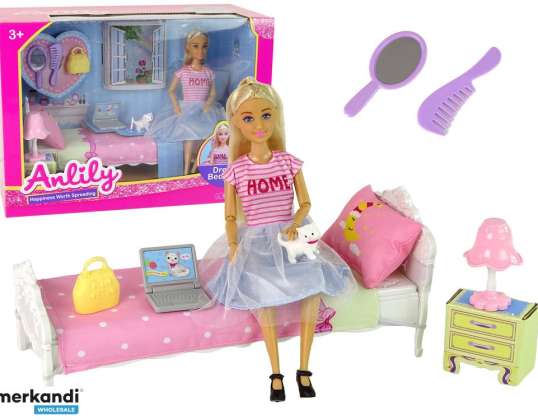 Anlily Puppe im Schlafzimmer Accessoires Möbel für Kinder