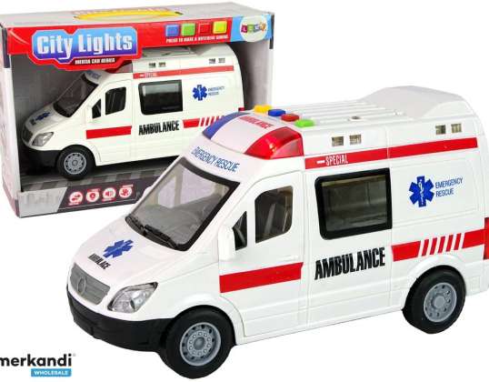 Las luces de la ambulancia suenan la unidad de fricción
