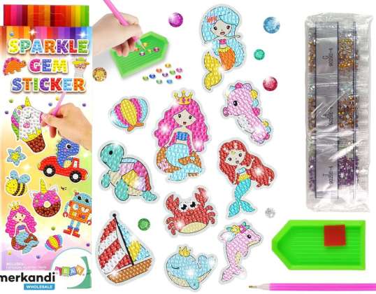 Diamond Embroidery Sticker Set Marine World Animals Mosaic