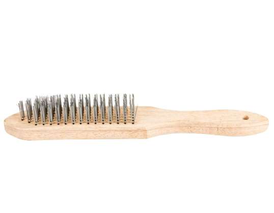 6-Row Wire Brush, Wooden Handle