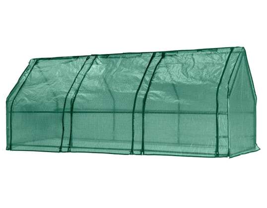 Skleník 240 x 90 x 90 cm. PE fólie. Kovová konstrukce