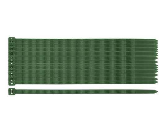Sodo kabelių kaklaraiščiai 4.8 x 160mm. 50 vnt. Žalias