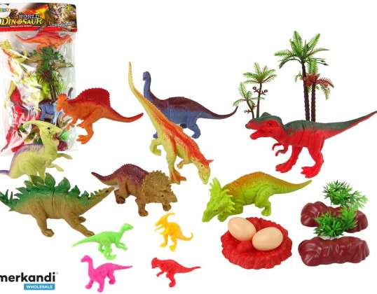 Conjunto de 21 figuras de dinosaurios con accesorios
