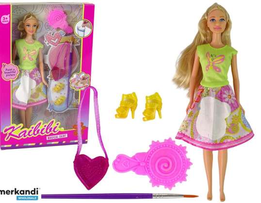 Doll Long Hair Painting Dress