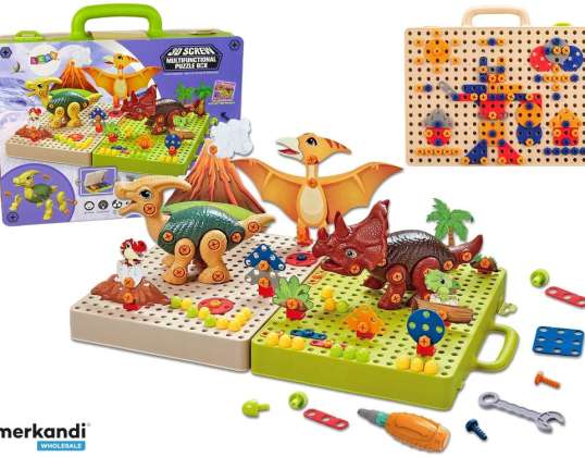 DIY Dinosaur Blocks Assembly Set with Screwdriver