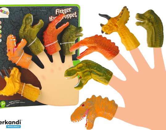 Fingerdukker Dinosaurer Dyr 5 stk.