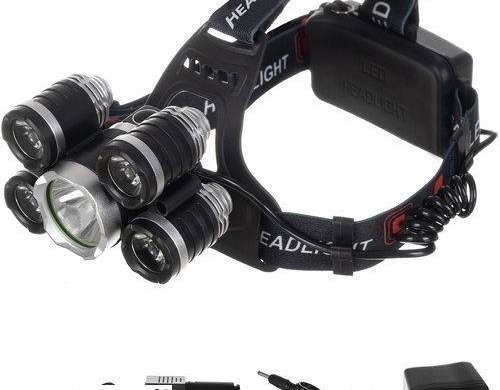 Headlamp 5 x LED T6 CREE