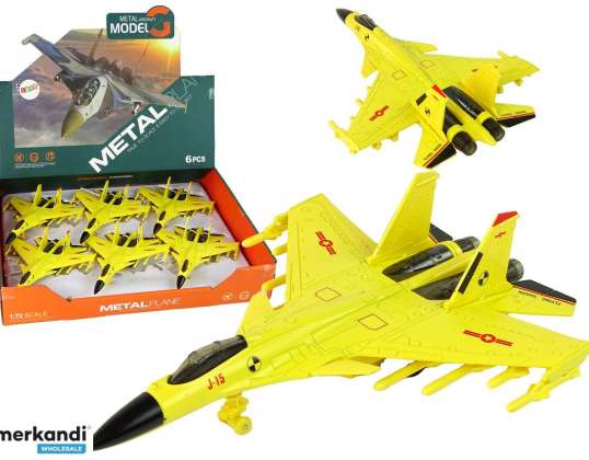 Avión de combate Propulsión Friccional 1:72 Amarillo