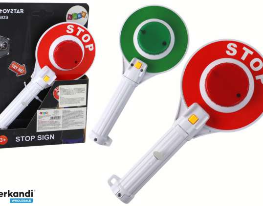 Police lollipop for kids road double-sided STOP lights