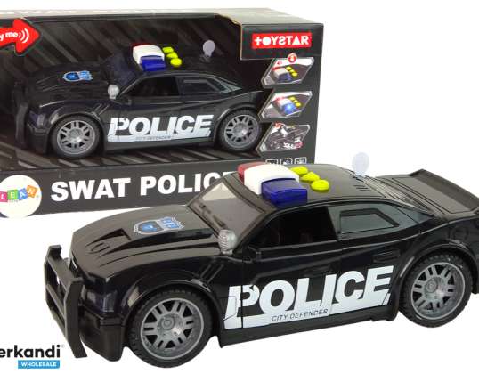 Auto Police 1:14 Lights Sounds Black