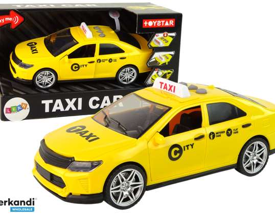 Vehículo de taxi automático 1:14 luces que suenan amarillas