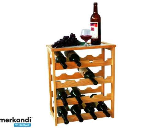 MK Bamboo GENEVE Wine Stand for 24 Bottles