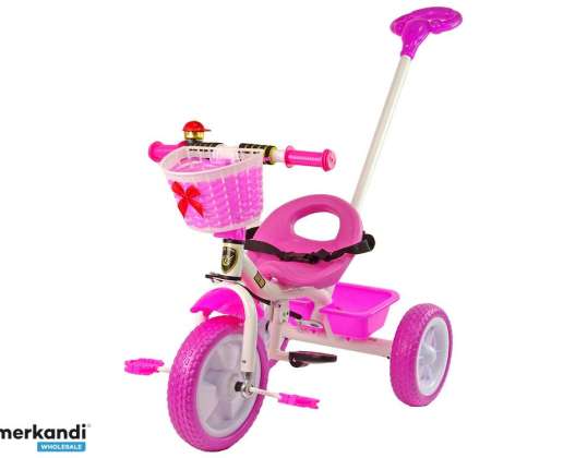 Driewieler PRO100 Roze EVA Wiel Mand