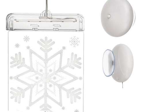 3D LED vitráž sněhová vločka OSI 00017223