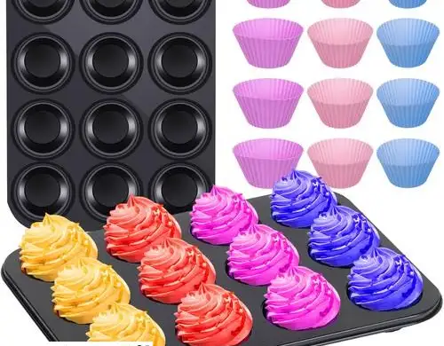 Baking Tray 12 Silicone Molds