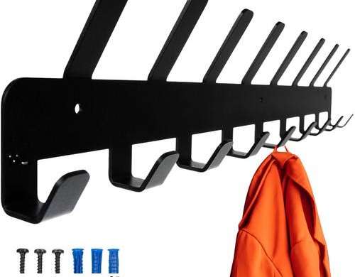 Wall hanger 17 hooks black