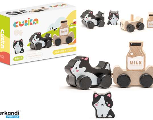 Dřevěná hračka Wise Kittens Milk 15450