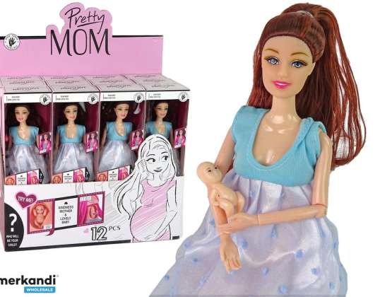 Pregnant Baby Doll Blue Dress