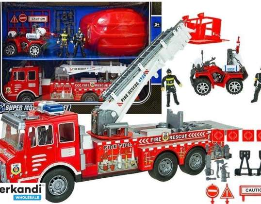 Large Firefighter Set Helmet Quad Firefighter