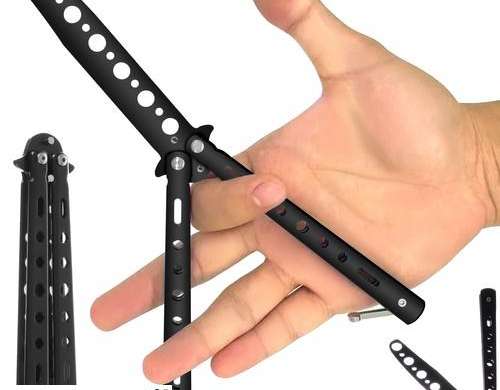 Black Training Butterfly Knife