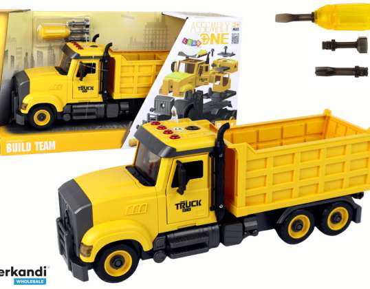 Le pliage automatique du camion sonne jaune