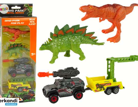 Dinosaurier Set Auto Rocket Anhänger