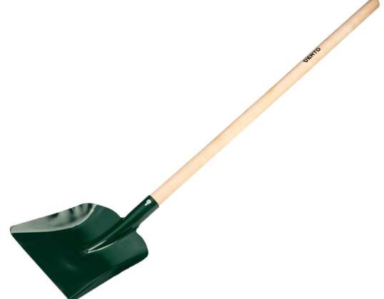 Sand shovel. Wooden handle. Straight