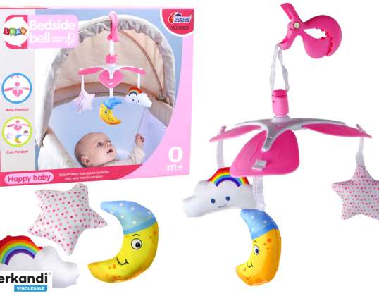 Kindercarrousel met clip in de kleur hemelsroze