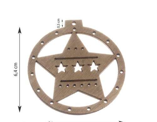 Wooden Christmas Balls 10 pcs OSI 00011416
