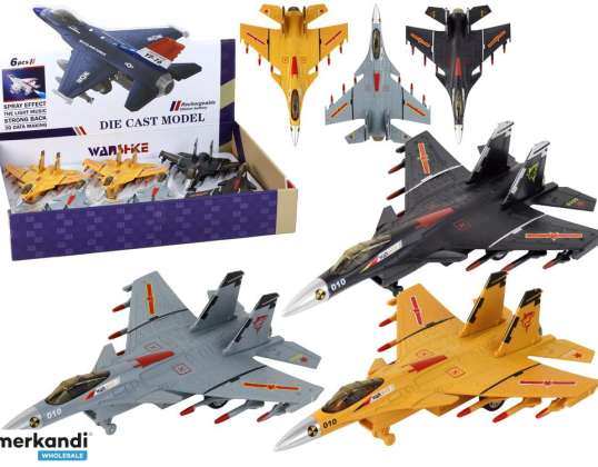 Friction-Powered Airplane Model Grey Black or Yellow