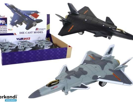 Friction Powered Aircraft Model Black Grey