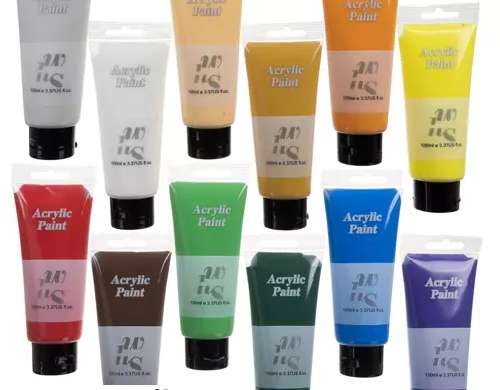 Acrylfarben 12 Stück 100ml Maaleo 20424