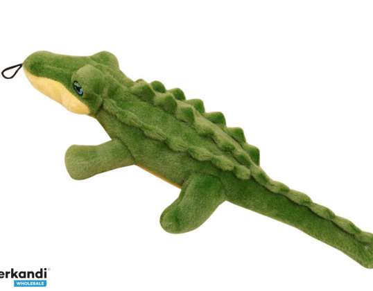 Plüschkrokodil mit Quietscher Maskottchen bunt 30cm