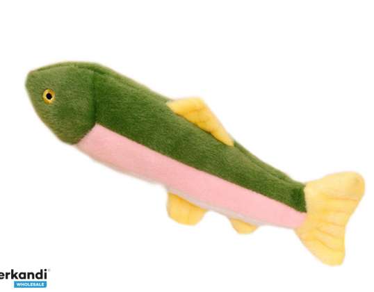 Plysj fisk med en knirkende maskot fargerik 30cm